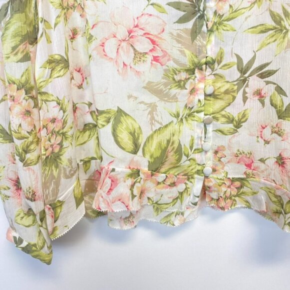 J. Jill Floral Cottage Core Button Down Blouse - Picture 2 of 13